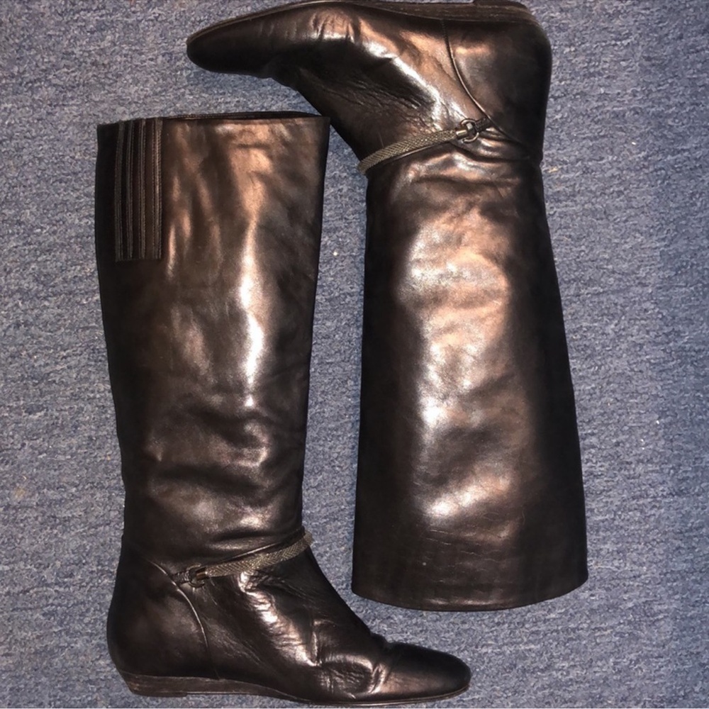 Migliorini Black Riding Boots • 90’s Italian Leather